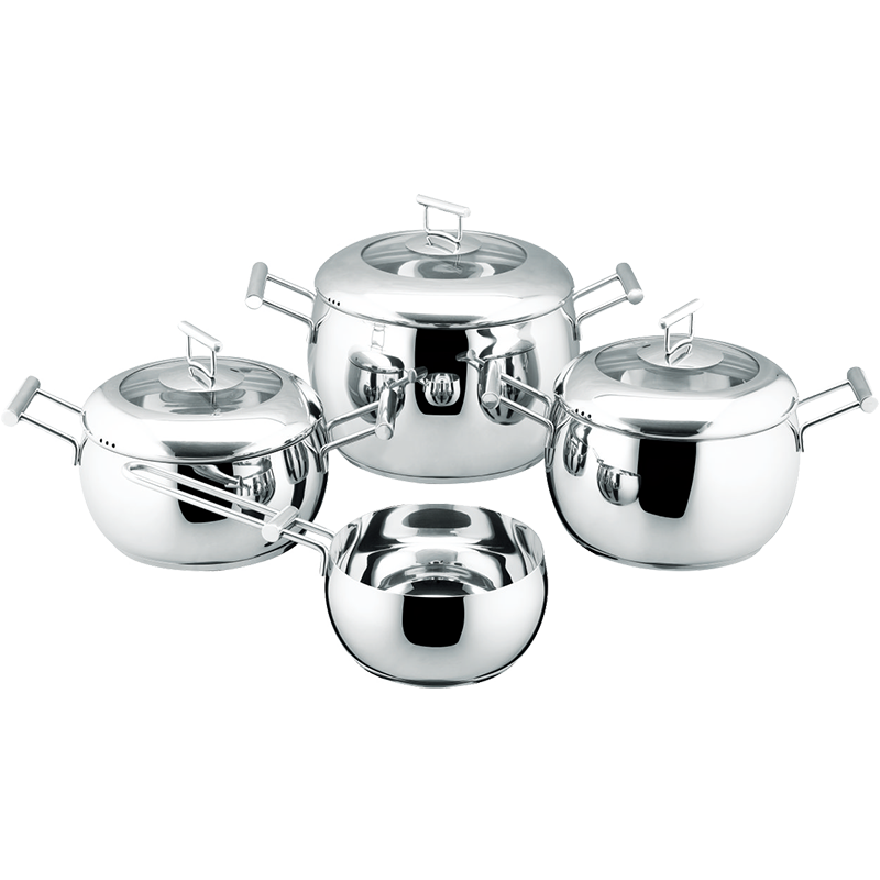 Stainless Steel 7-Piece Cookware Set, Apple shape cookwar set