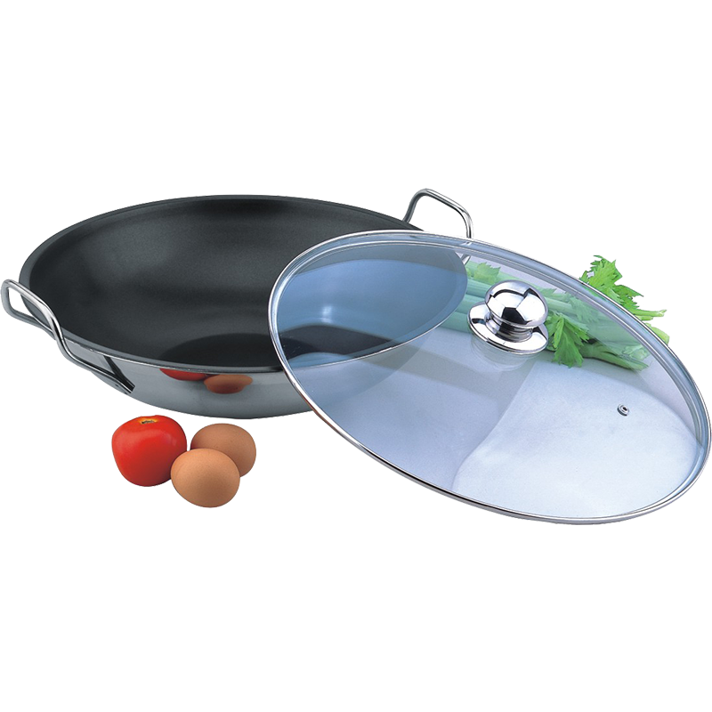14-Inch Non-stick Wok Stir Fry Pan with Cover