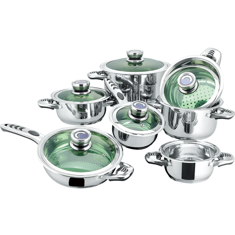 Stainless Steel 12-Piece Cookware Set