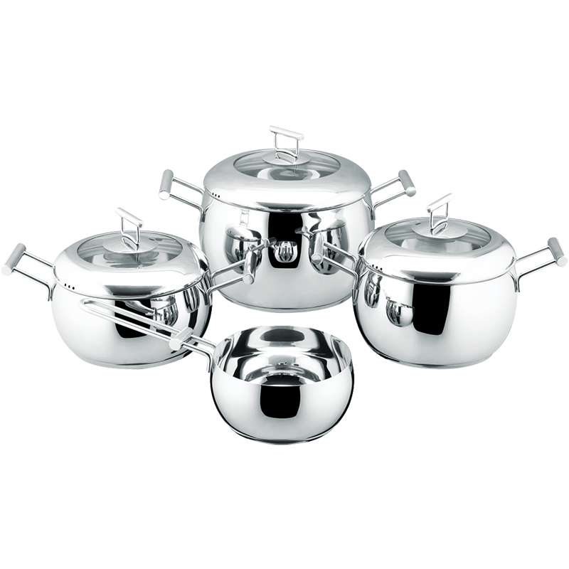 Stainless Steel 7-Piece Cookware Set, Apple shape cookwar set