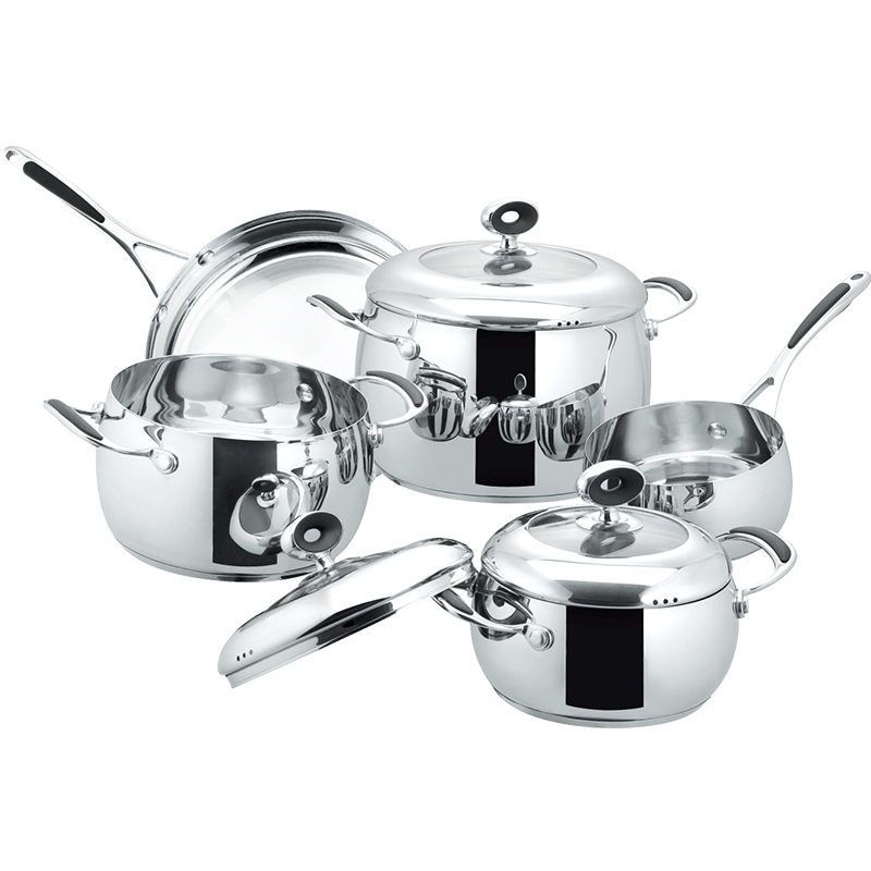 Stainless Steel 8-Piece Cookware Set, Apple shape cookwar set